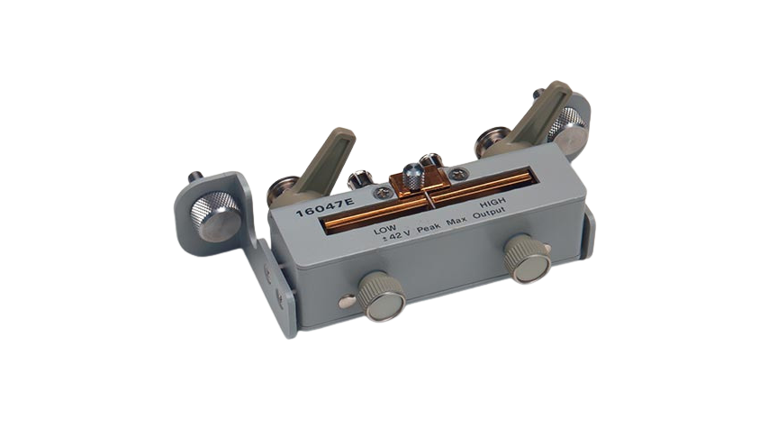 Keysight 16047E Axial Lead Component Test Fixture, 120 MHz, Includes Guard and Shorting Plate