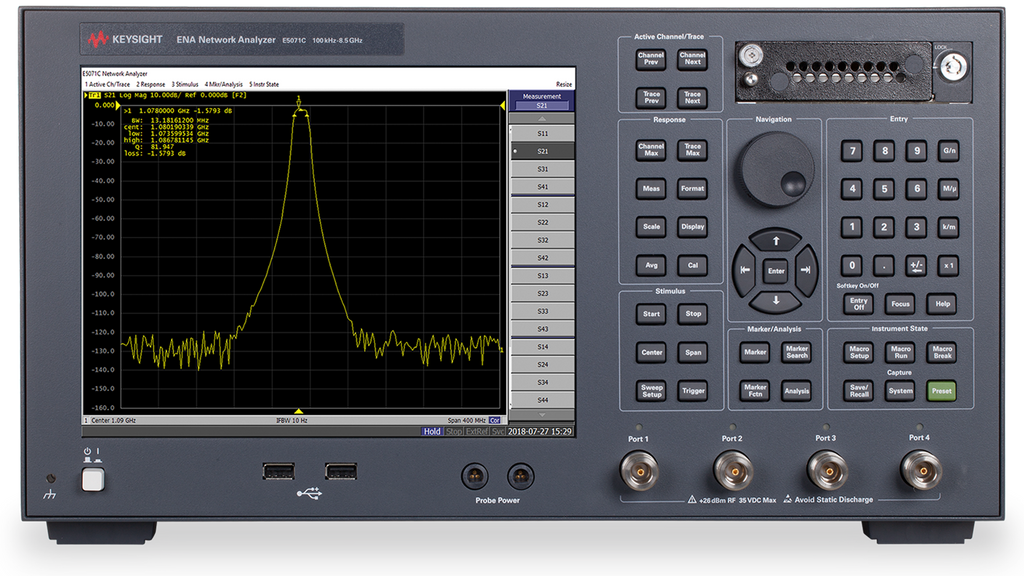 Keysight E5071C/4K5/Win10 ENA Vector Network Analyzer