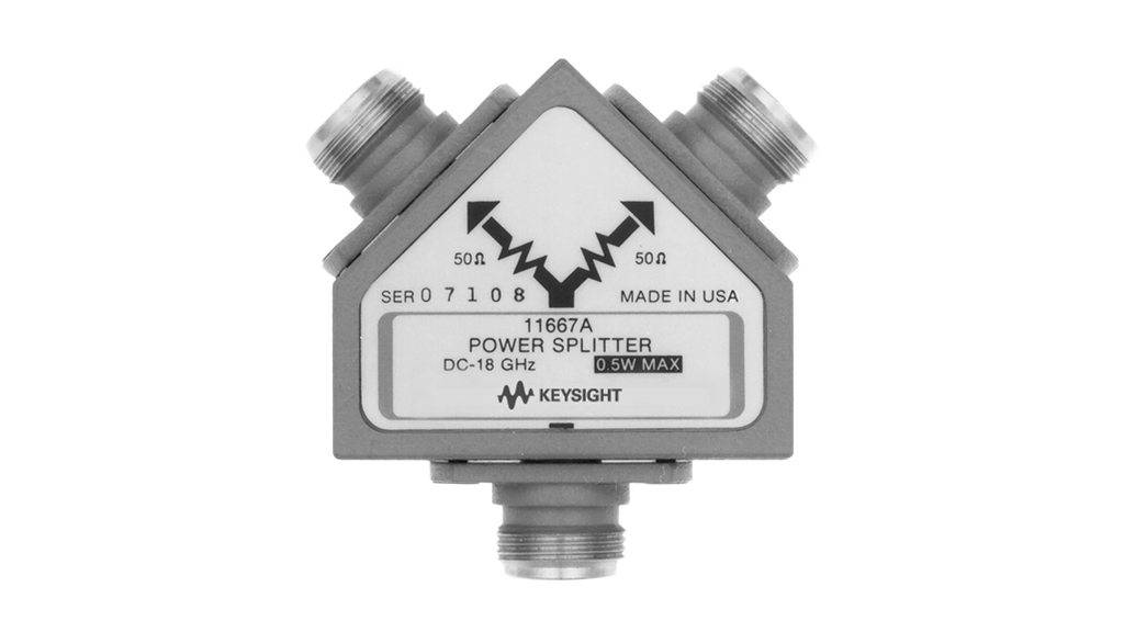 Keysight 11667A DC-18 GHz power splitter, Type-N, 50 ohm