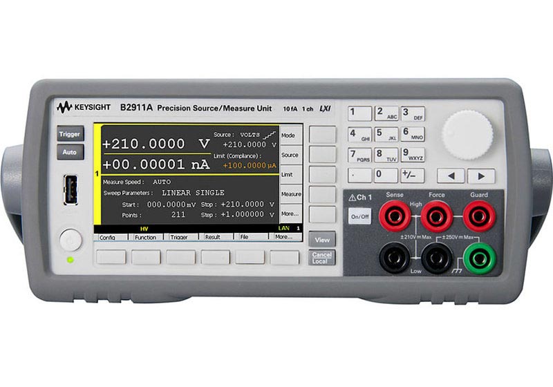 Keysight B2911A Precision Source/Measure Unit, 1 ch, 10 fA, 210 V, 3 A DC/10.5 A Pulse