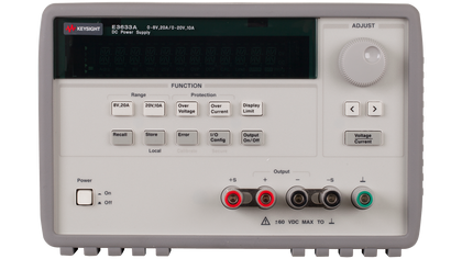 Keysight E3633A DC Power Supply, Single Output, 20V, 20A, 200W, GPIB, RS-232, E3630 Series