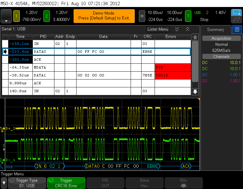 Keysight D6000USBA USB 2.0 Triggering and Analysis for the 6000 X-Series
