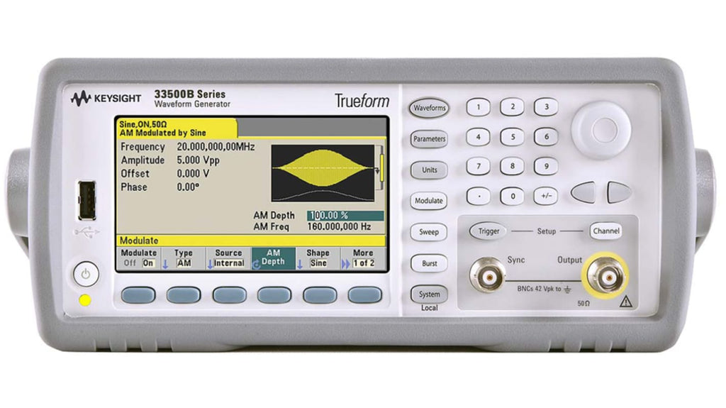 Keysight 33509B Arbitrary / Waveform Generator, Single Channel, 1 uHz to 20 MHz Sine, 33600A Series