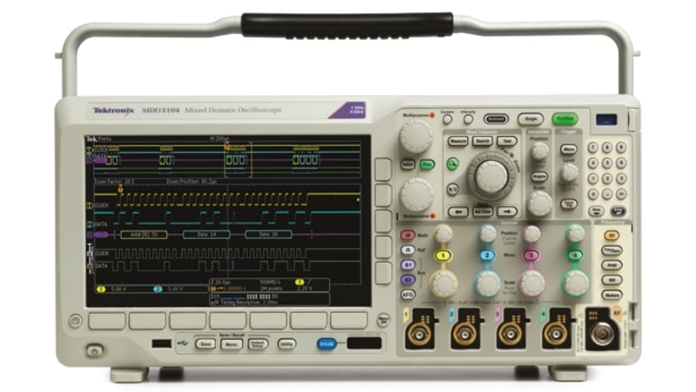 Tektronix MDO3104 Digital Bench Oscilloscope, 4 Analogue Channels, 1GHz