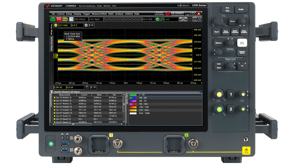 Keysight UXR0204A Infiniium UXR-Series Oscilloscope: 20 GHz, 4 Channels