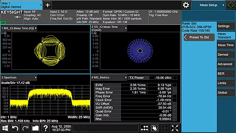 Keysight N9054EM0E VMA Vector Modulation Analysis Measurement Application, Multi-Touch UI