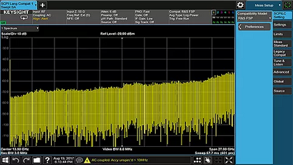 Keysight N9062EM0E SCPI Language Compatibility Measurement Application, Multi-Touch UI
