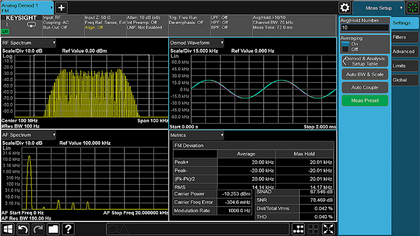 Keysight N9063EM0D Analog Demodulation Measurement Application, Traditional UI